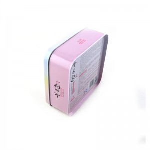 Scatola di latta cosmetica quadrata stampata personalizzata per ombretto