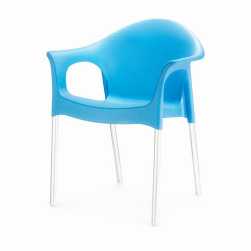 Stampo in plastica per sedie con gambe in metallo