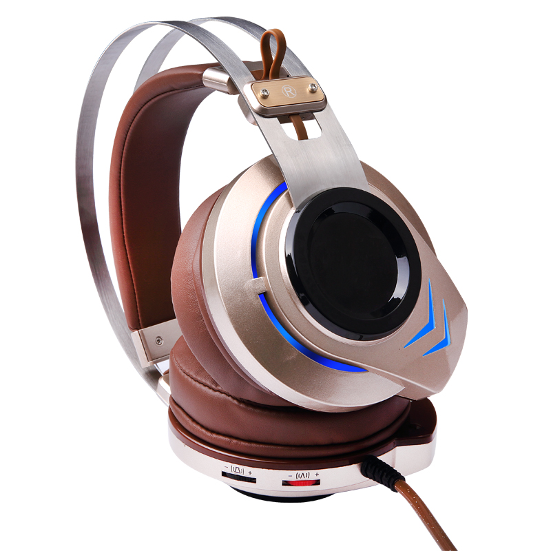Cuffie da gioco metalliche 2018 PRO 7.1 a cancellazione di rumore con tecnologia a vibrazione