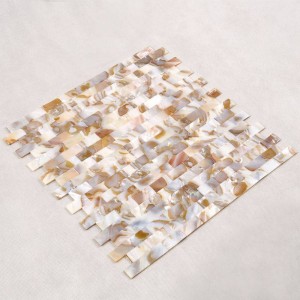 Nuova tessera a mosaico in conchiglia nera in dimensione 10 * 20mm