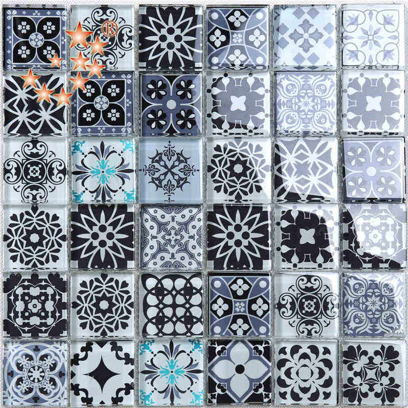 Mattonelle di porcellana di cristallo del quadrato di marmo marocchino del quadrato blu all'ingrosso all'ingrosso per le pareti della decorazione del club dell'hotel