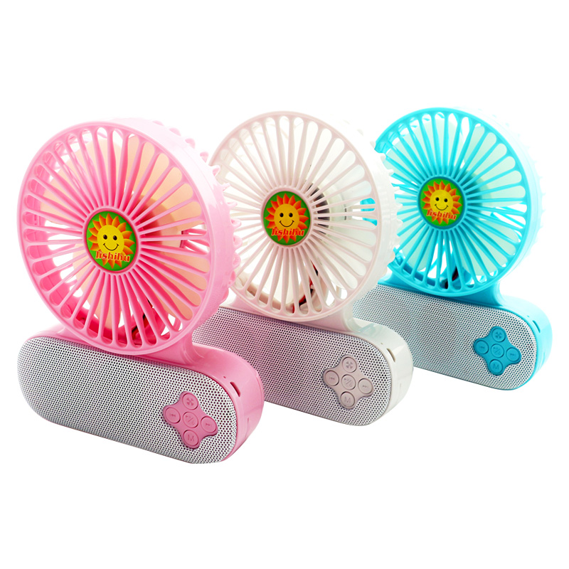 Mini ventilatore ricaricabile, mini ventilatore muitifunzionale, altoparlante Bluetooth con ventola