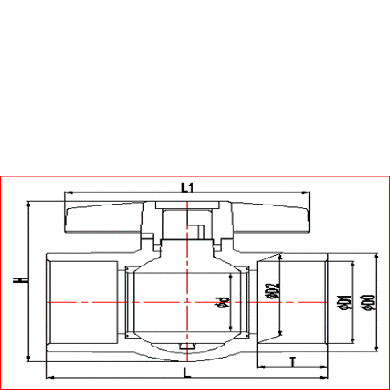 valvola a sfera compatta upvc