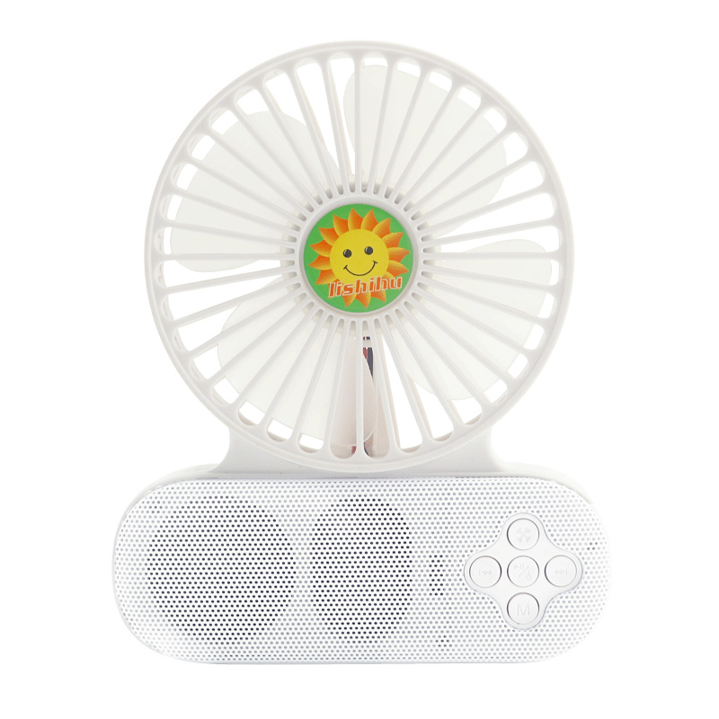 Altoparlanti portatili wireless Bluetooth Mini ventilatore da tavolo ricaricabile a batteria per tavolo portatile