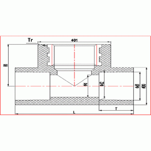 TEE FILETTATO IN RAME UPVC