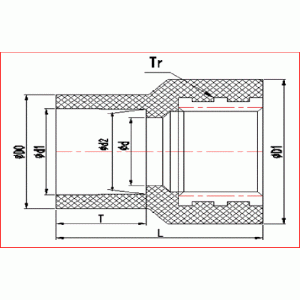 RIDUTTORE FILETTATO RAME UPVC