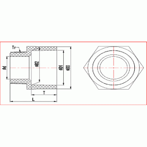 ADATTATORE MASCHIO UPVC