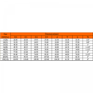 ADATTATORE FEMMINILE UPVC