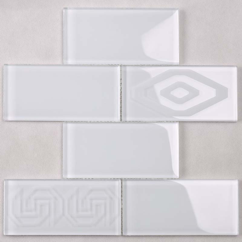 Piastrella Super White Crystal Mosaic Brick Tile America del Nord Ultimo disegno