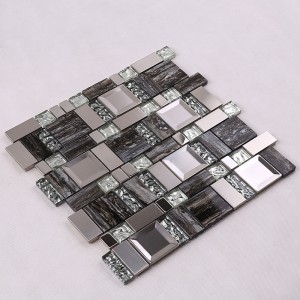 Decorazione della parete di piastrelle di vetro placcato elettrolitico antico mosaico marocchino all'ingrosso