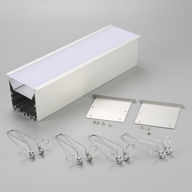 Profilo in alluminio anodizzato trasparente per strisce LED