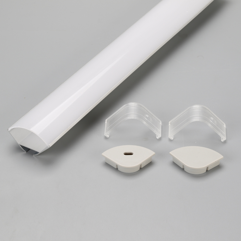 Profilo angolare in alluminio anodizzato per canale strip LED