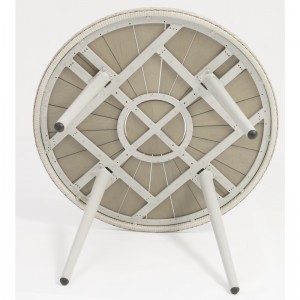 set di mobili da giardino in alluminio rattan con tavola rotonda con 4 sedie