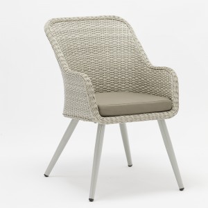 set di mobili da giardino in alluminio rattan con tavola rotonda con 4 sedie