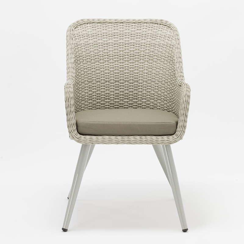 tavolo da pranzo rettangolare in alluminio rattan con 6 sedie