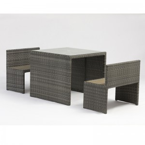 tavolo da giardino in alluminio rattan panchina da giardino set da esterno con portaombrelli