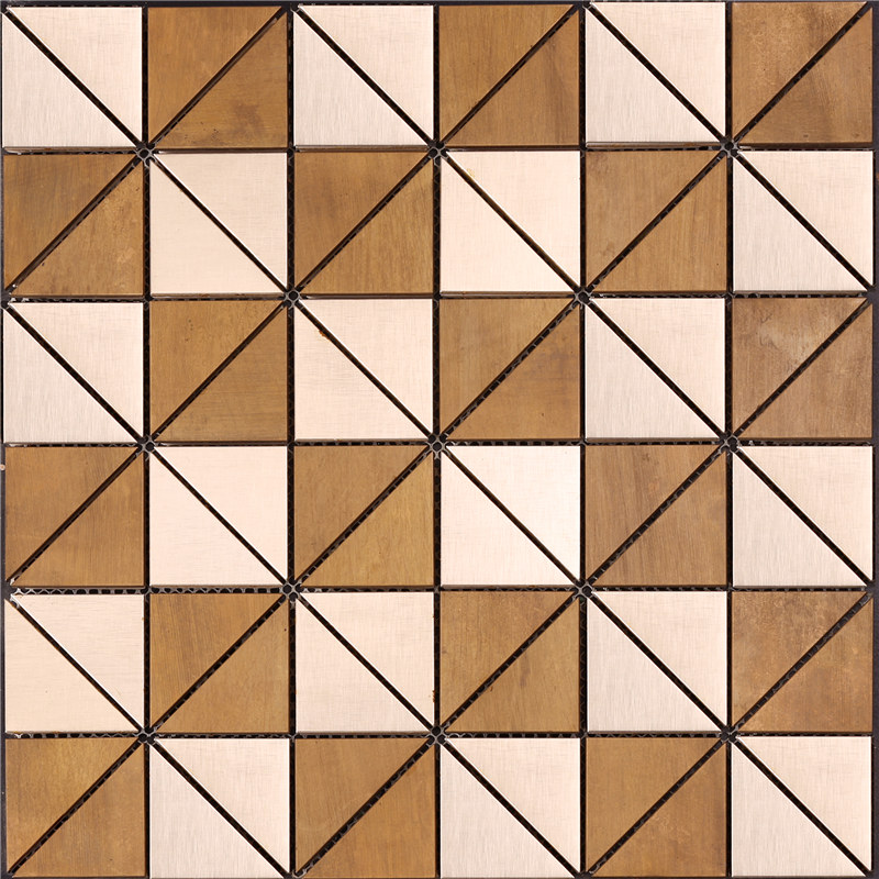 Piastrella mosaico geometrica colore champagne oro chiaro HSW18118