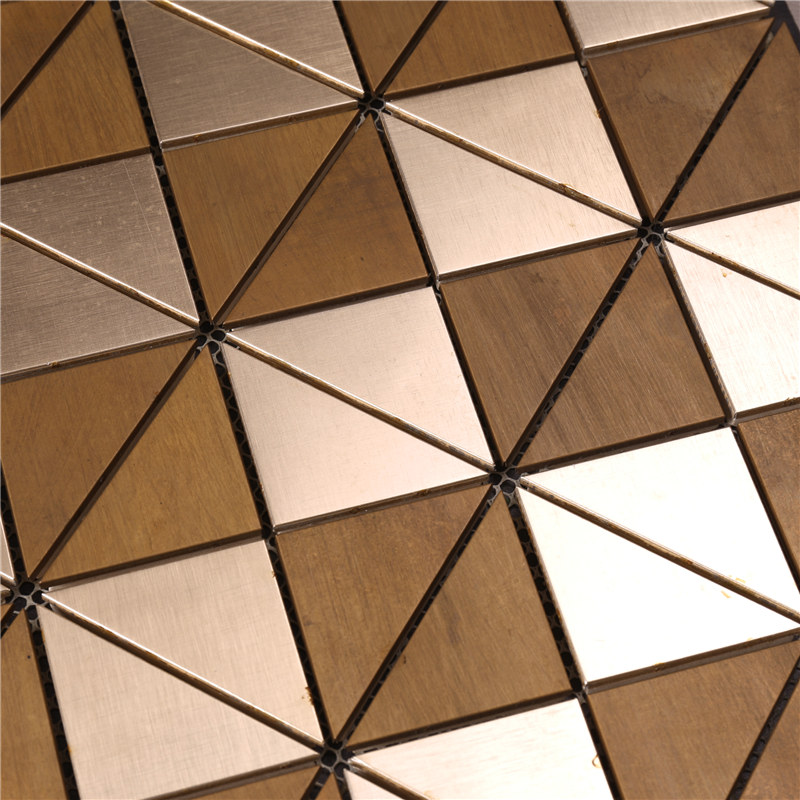 Piastrella mosaico geometrica colore champagne oro chiaro HSW18118
