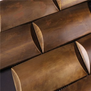 Piastrelle a mosaico Coppery vintage per Lobby Décor HSW18126