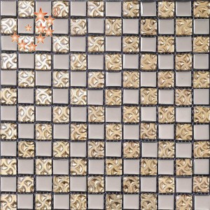DT64 Piastrelle a mosaico in vetro decorativo elettrolitico di lusso stile indiano per la decorazione domestica