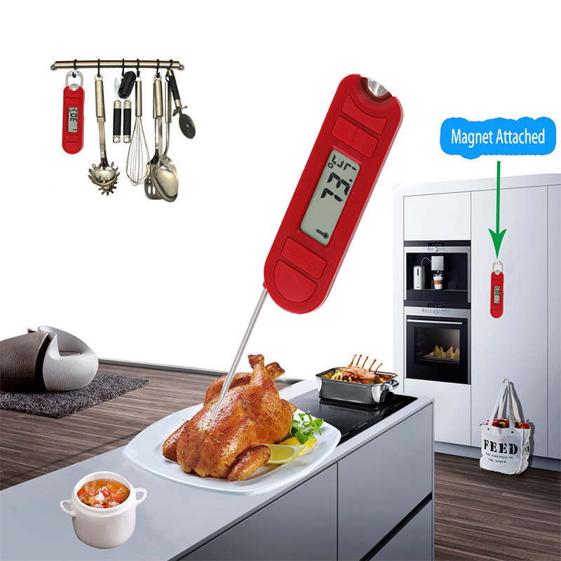 2019 utensili da cucina red digital cibo termometro per la carne per cucinare il barbecue grill