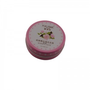 Balsamo per le labbra rotondo bicolore, confezione di latta per imballaggio cosmetico