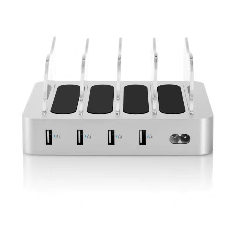KPS-8402LC Caricabatterie con quattro porte USB (cavo AC USA / UE / Regno Unito / AU)