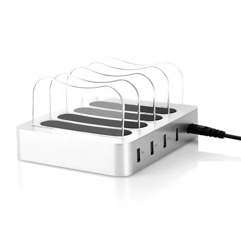KPS-8402LC Caricabatterie con quattro porte USB (cavo AC USA / UE / Regno Unito / AU)