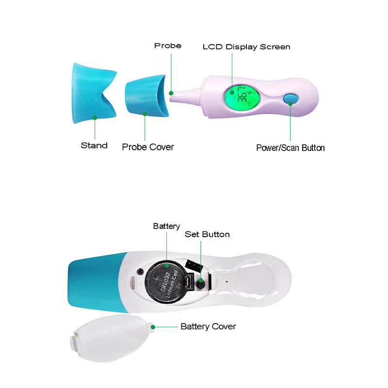 Medical Baby Thermometer Precision Number 1 Second Measurement Memory and Fever