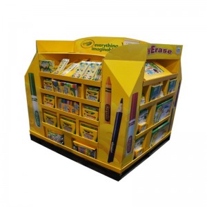 Espositore di carta per la promozione dei prodotti di Natale con 4 parti in metallo o plastica