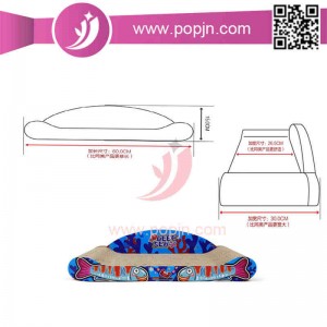 Cat Scratcher di carta ondulata attraente alla moda