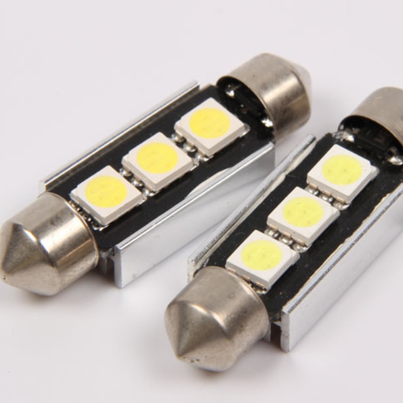 lampadina a festone a led 5050 3smd 36mm esente da errori canbus