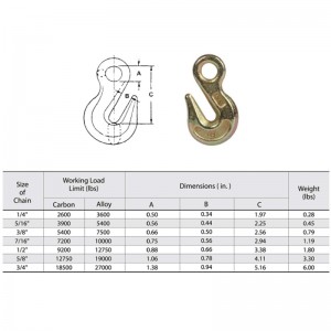 G70 in acciaio legato A-323 Eye Grab Hook YZ