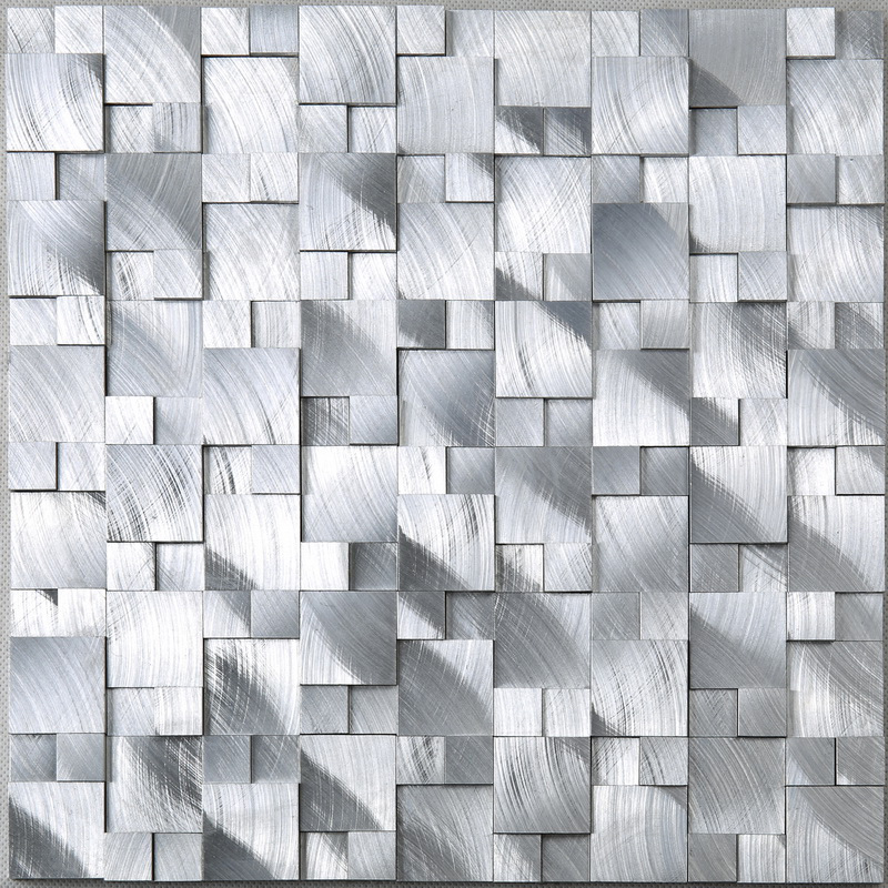 Piastrella per mosaico del metallo della lega di alluminio del quadrato della parete 3D della decorazione dell'hotel della caffetteria