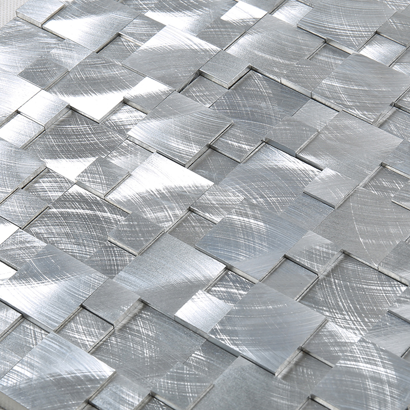 Piastrella per mosaico del metallo della lega di alluminio del quadrato della parete 3D della decorazione dell'hotel della caffetteria