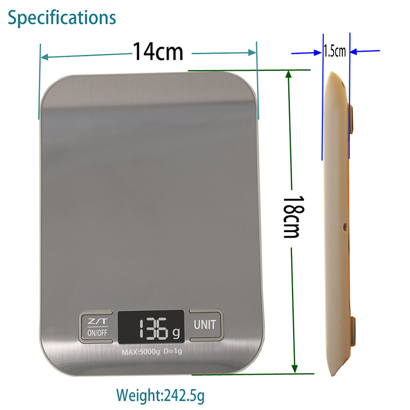 Pesatura elettronica del peso postale dell'equilibrio postale della dieta di Digital della scala della cucina di Digital LED
