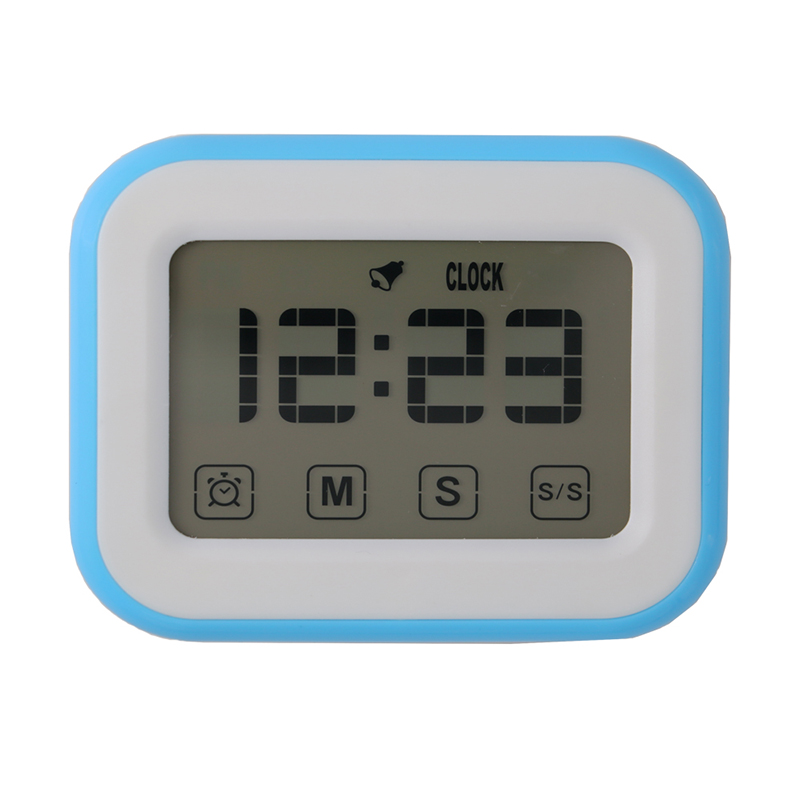 Touch Button Kitchen Timer Timer di cottura magnetica digitale 24 ore con sveglia, supporto retrattile