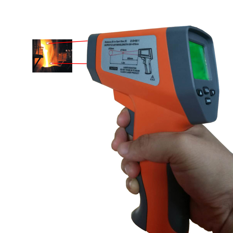 Alta precisione industriale Termometro a infrarossi con laser da 50 a 750 ° C