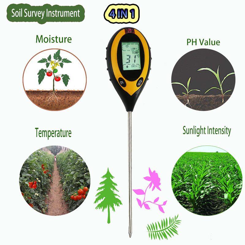 Dataloggers Soil Moisture Sonde Alta precisione pH pH Termometro di misurazione