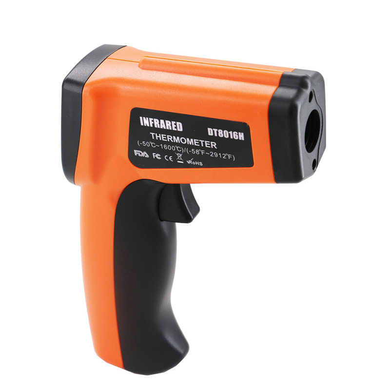 Termometro a infrarossi a contatto con termometro laser Pirometro -50 ~ 1600 Emissività regolabile