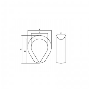 Ditale K-3 in acciaio zincato per corda in fibra