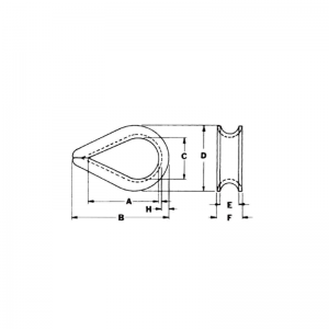 Ditale per funi metalliche leggero tipo G-411 standard USA