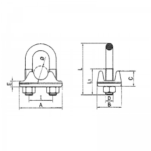 Clip a corda in acciaio forgiato tipo Italia