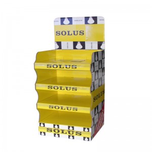 Scaffale di esposizione del cartone del pavimento di logo di 4 livelli