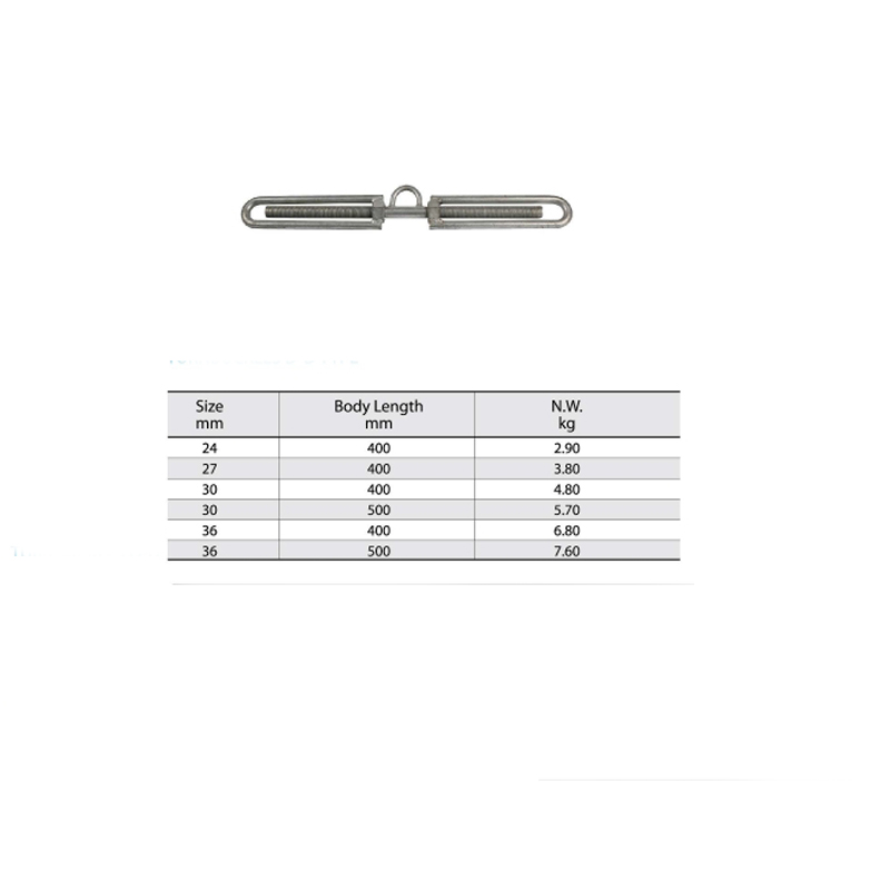 D-D Tipo Hamburg Lashing Turnbuckle Self Colour