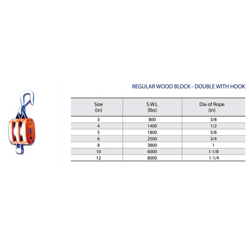Regular Wood Block-Double con gancio