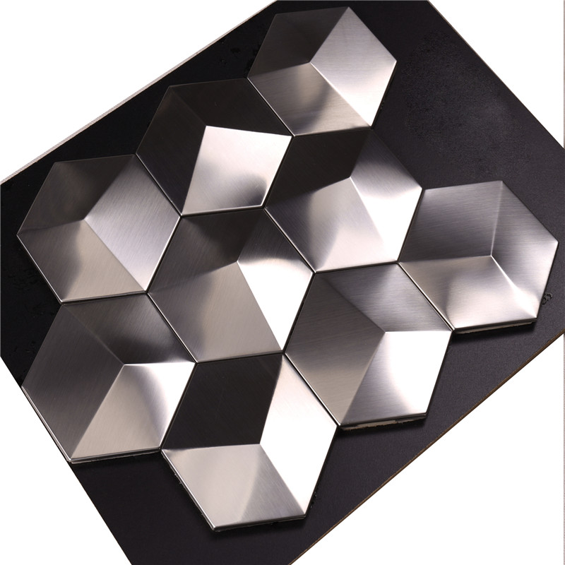 Piastrella mosaico a forma di tre tessere stereo per hall HSW-18040