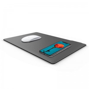 KPS-HBQ22 Caricabatterie wireless per mouse sottile in pelle di alta qualità QI 5W personalizzato 2in1