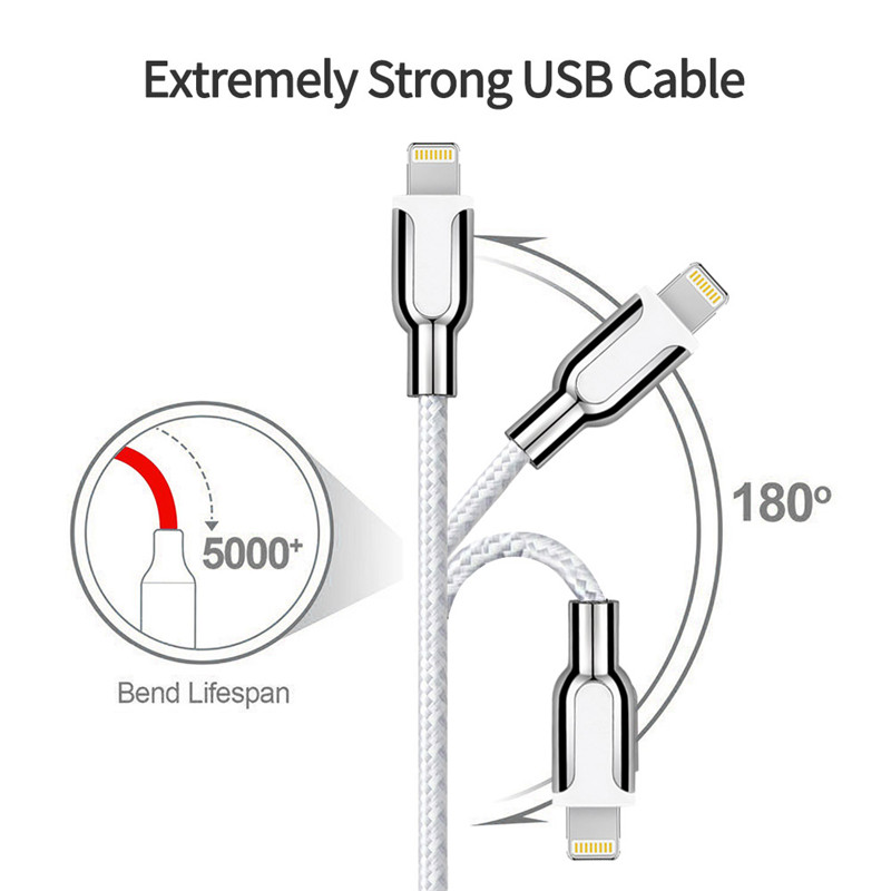 Cavo USB in filo di zinco nylon / cotone in lega di zinco KPS-8445CB