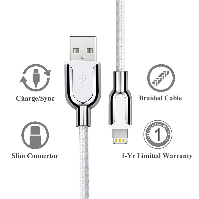 Cavo USB in filo di zinco nylon / cotone in lega di zinco KPS-8445CB